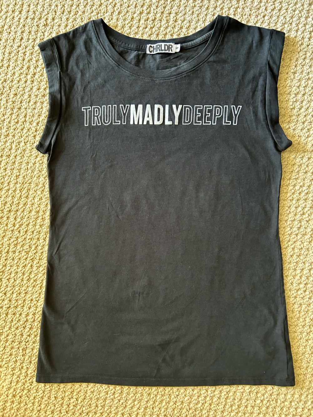 CHRLDR Black Women's 'TRULY MADLY DEEPLY' Graphic Tee